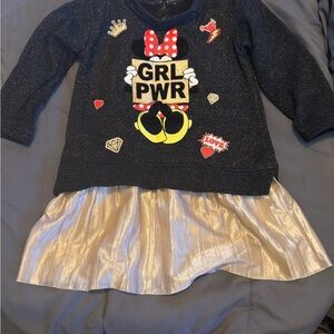 Disney Kids GRL PWR Sweatshirt - Black and Gold